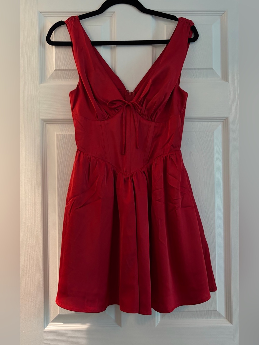 Brand New Red V-Neck Sleeveless Cocktail Dress